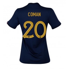 Frankrike Kingsley Coman #20 Hemmatröja Dam VM 2022 Korta ärmar